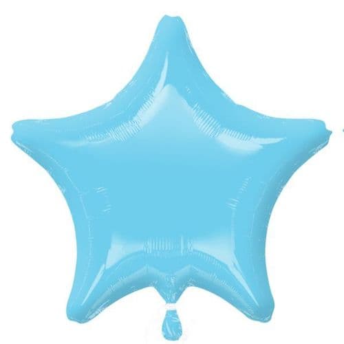 Iridescent Pearl light Blue Star Foil Balloon