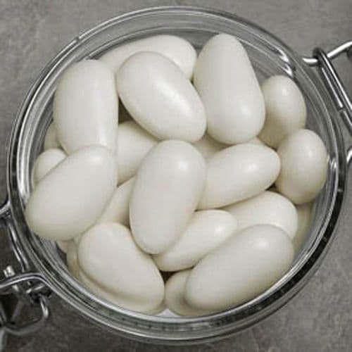Ivory Pearlised Sugared Almonds (Whole Almond) - 30mm size - box of 1kg