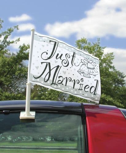 Just Married" Car Flag 15