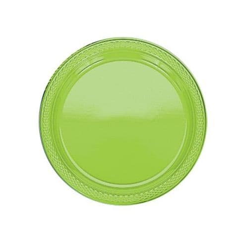 Kiwi Green Plastic Plates - 17.7cm  20 per pack.