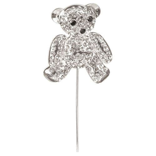 Large Diamante Teddy Bear on Stem