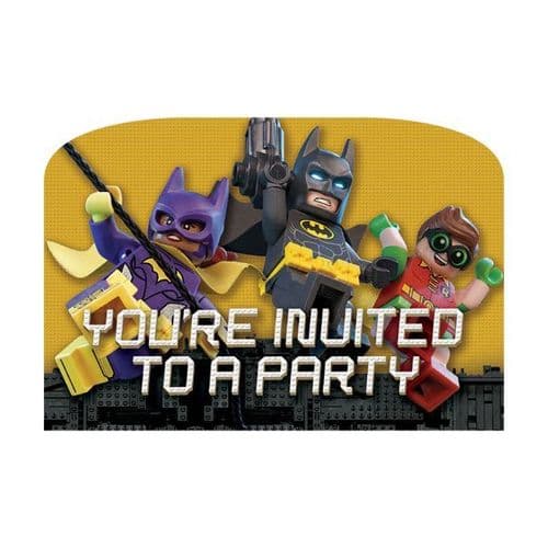 LEGO Batman Movie Postcard Invitations 8's