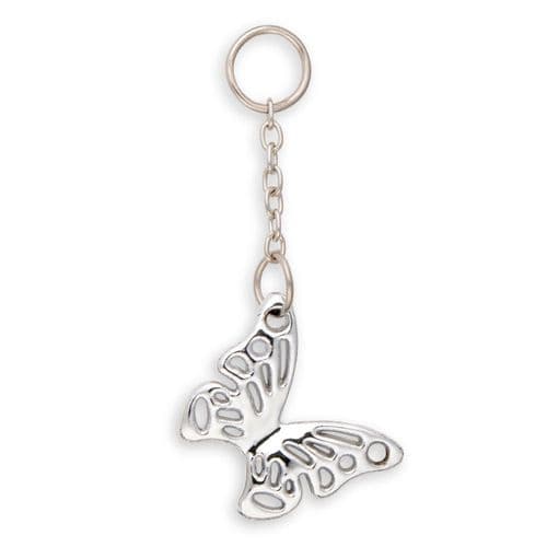 Metal Silver Butterfly On Chain - pack of 10