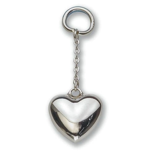 Metal Silver Hearts on Chain - pack of 5
