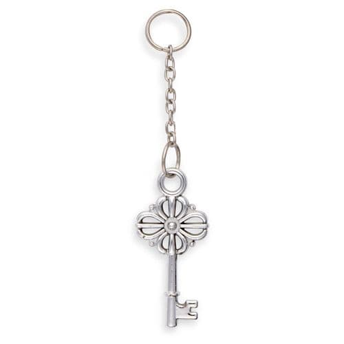 Metal Silver Key On Chain - pack of 10