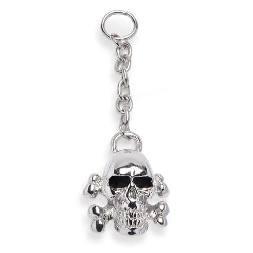 Metal Silver Skull & Cross Bone - pack of 5