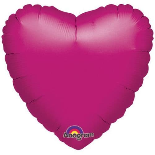 Metallic Fuchsia Heart Foil Balloon