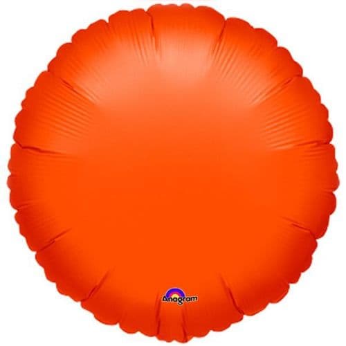Metallic Orange Circle Foil Balloon -