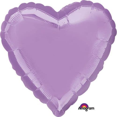 Metallic Pearl Lavender Heart Foil Balloon