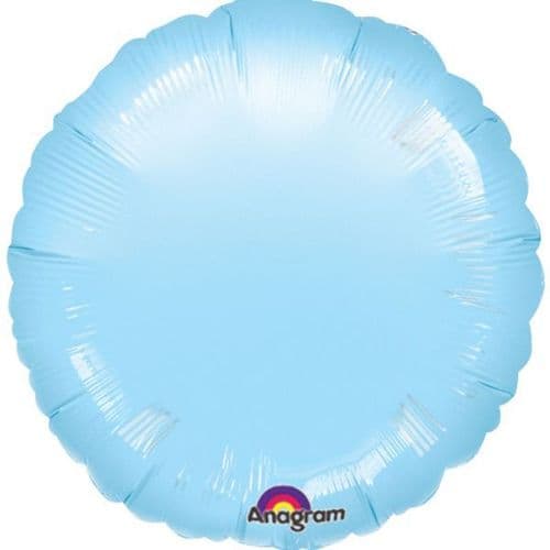 Metallic Pearl Pastel Blue Circle Foil Balloon