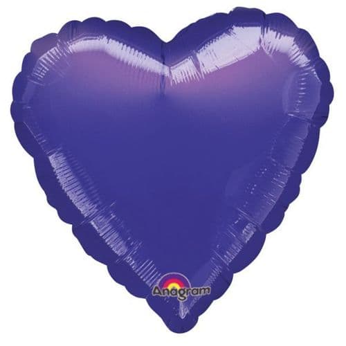 Metallic Purple Heart Foil Balloon