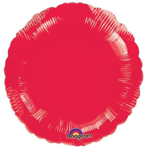 Metallic Red Circle Foil Balloon