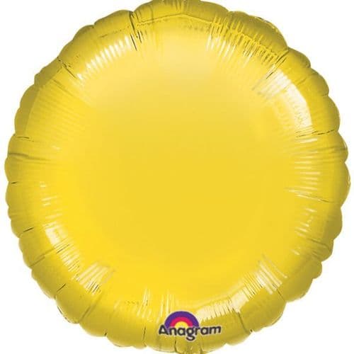 Metallic Yellow Circle Foil Balloon