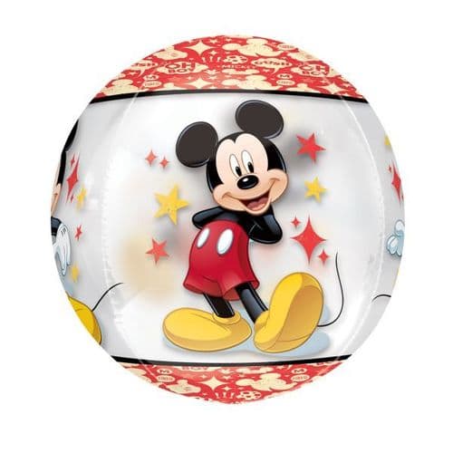 Mickey Mouse Clear Orbz Foil Balloons 15" x 16"