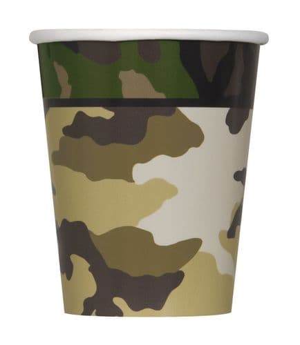 Military Camo 9oz Cups 8's