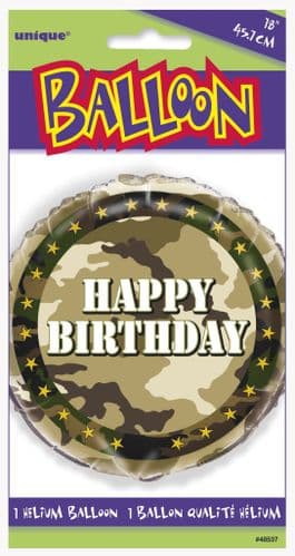 Military Camo Foil Balloon
