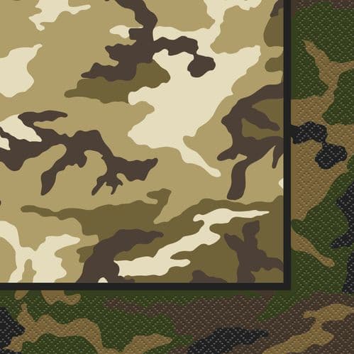 Military Camo Lunch Napkins 16's