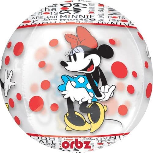 Minnie Mouse Clear Orbz Foil Balloons 15" x 16"