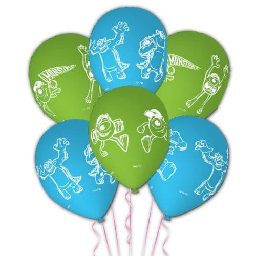 Monsters University Characters Story Latex Balloons Packet of 6 x 11"