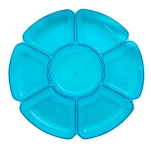 Neon Plastic Blue Section Tray