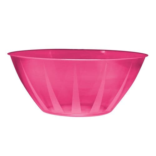 Neon Plastic Pink Large Serving Bowl