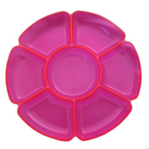 Neon Plastic Pink Section Tray