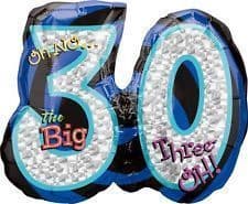Oh No It's My 30th Birthday Foil Supershape Balloons 26" x 21"