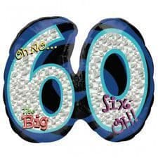 Oh No It's My 60th Birthday Foil Supershape Balloons 26" x 21"