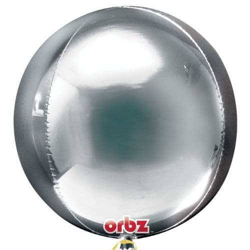 Orbz Silver Foil Balloon 15" x 16"