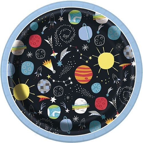 Outer Space Birthday 7" Paper Plates 8's