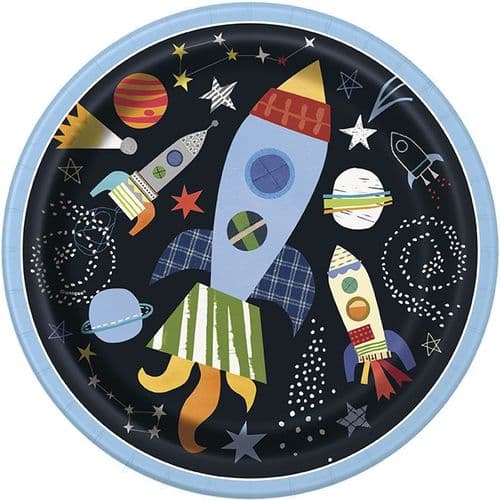 Outer Space Birthday 9" Paper Plates 8's