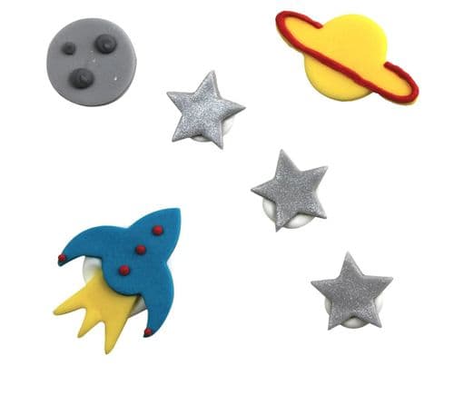 Outer Space Sugarcraft Toppers
