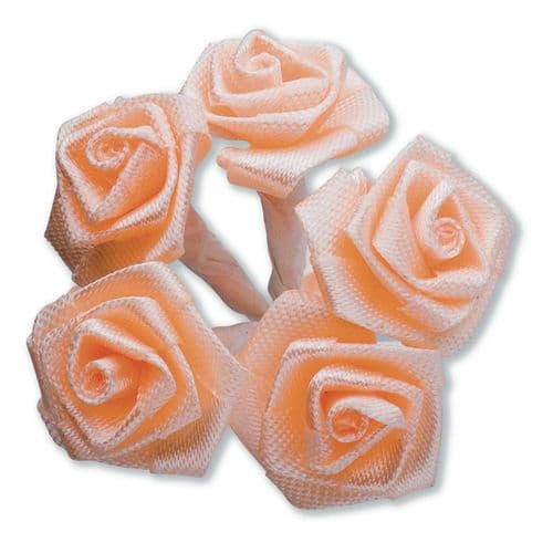 Peach Ribbon Roses/Medium - dia. 20mm - packed in 144's
