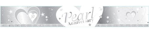 Pearl 30th Anniversary Foil Banner 9ft