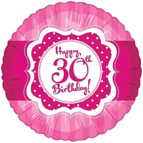 Perfectly Pink 30th Birthday Foil Balloon