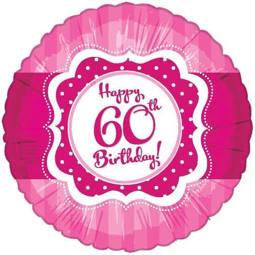 Perfectly Pink 60th Birthday Foil Balloon