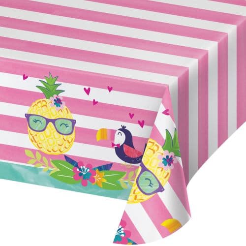 Pineapple 'n' Friends Plastic Tablecover All Over Print 54" x 102"