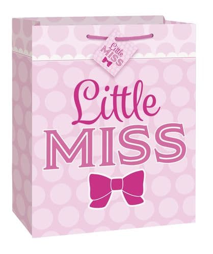 Pink Bow Lttle Girl Giftbag-Large