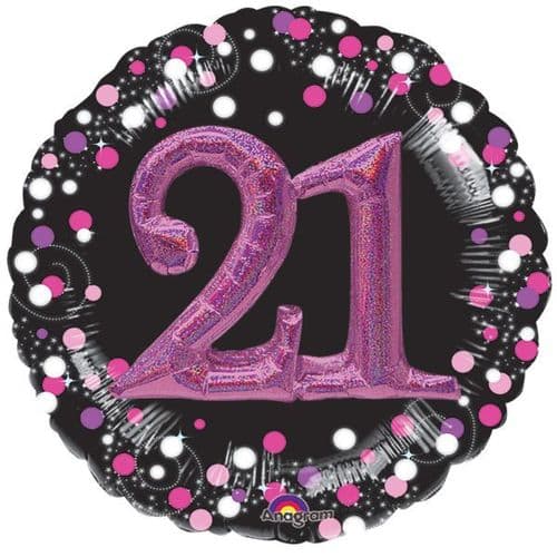Pink Celebration 21 Foil Multi-Balloon