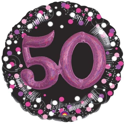Pink Celebration 50 Foil Multi-Balloon