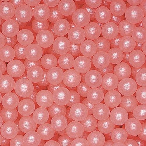 Pink Pearlised Sugar Balls - 4mm - in box of 1kg