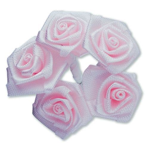 Pink Ribbon Roses/Medium - dia. 20mm - packed in 144's