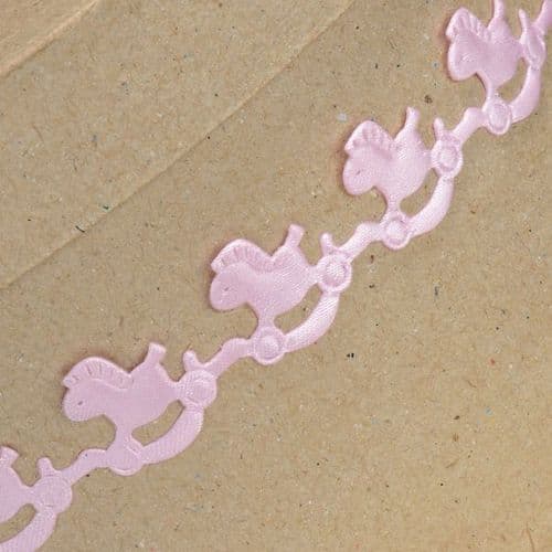 Pink Rocking Horse Ribbon - 15mm