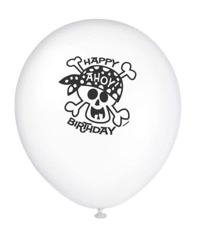 Pirate Fun Happy Birthday Balloons 8 x 12"