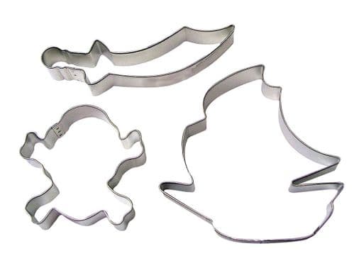 Pirate's Ship Tin-Plated Cookie Cutter Set