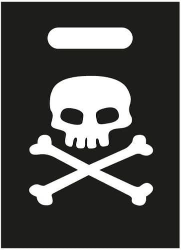 Pirate Skull & Crossbones packet of 8 Loot Bags