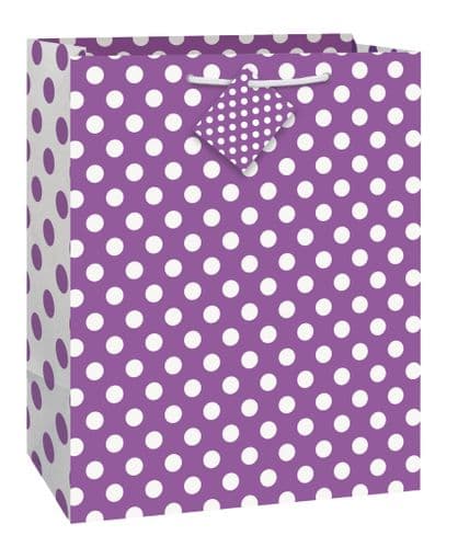 Pretty Purple Dots Giftbag-Large