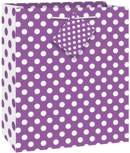 Pretty Purple Dots Giftbag-Medium