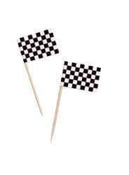 Racing Stripes Chequered Flag Picks 50pc