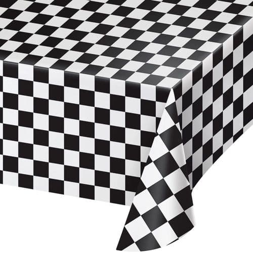 Racing Stripes Plastic Tablecover All Over Print 54" x 108"